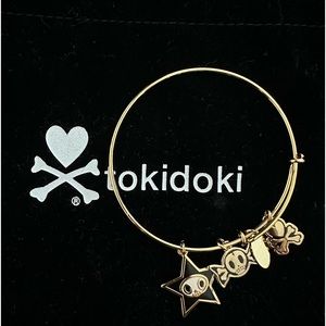 Tokidoki Adios bangle bracelet gold tone jewelry new